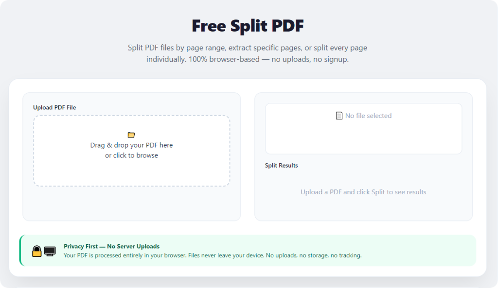 How to Split PDF Pages Online Free