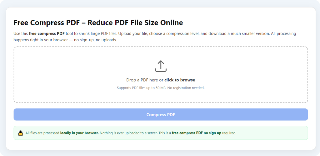 Compress PDF to Smaller Size Online Free – Fast, Easy & No Quality Loss 1 Compress PDF to Smaller Size Online Free