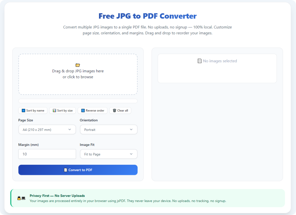 Best Free JPG to PDF Converter No Watermark