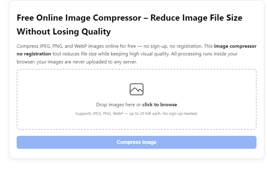 Free Online Image Compressor