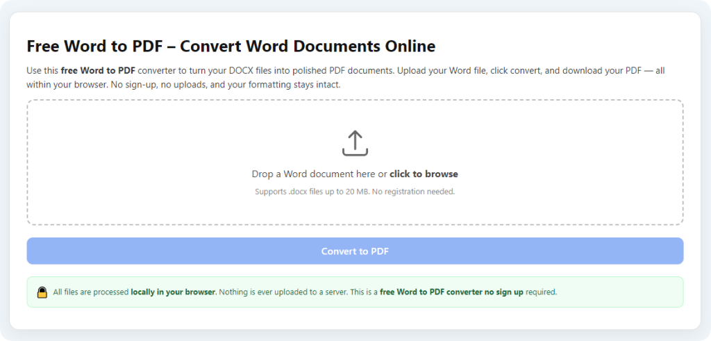 Best Word to PDF tool for official documents