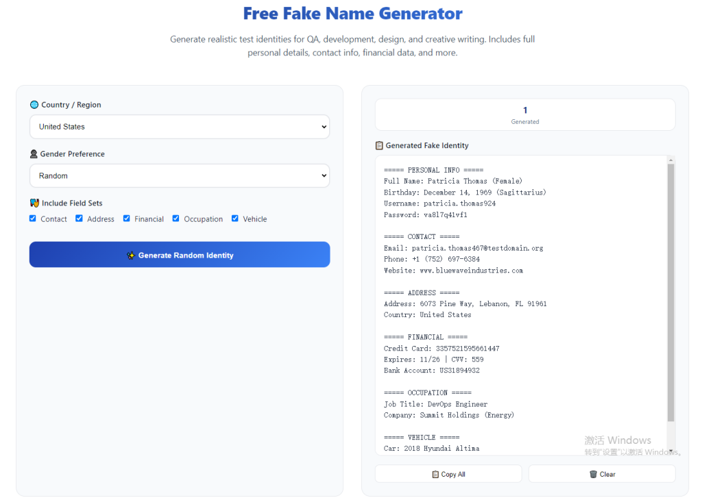 Best Fake Name Generator for Realistic Identities: Pro Usage Guide 1 Best Fake Name Generator for Realistic Identities