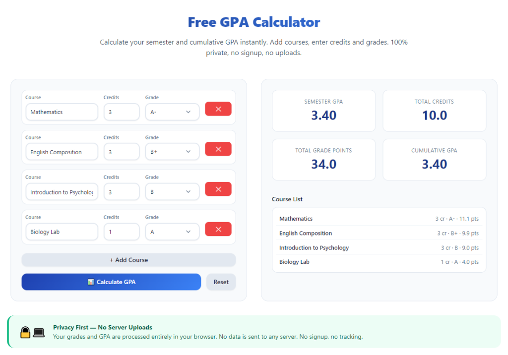 Best GPA Calculator for Cumulative College Grades: Full Step-by-Step Tutorial 11 Best GPA Calculator for Cumulative College Grades