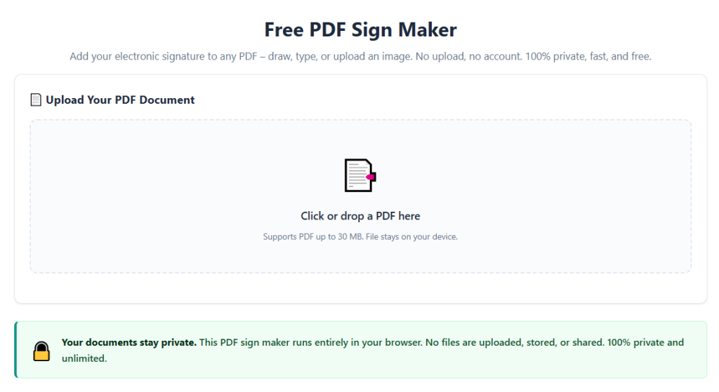 Best PDF sign maker no watermark for business