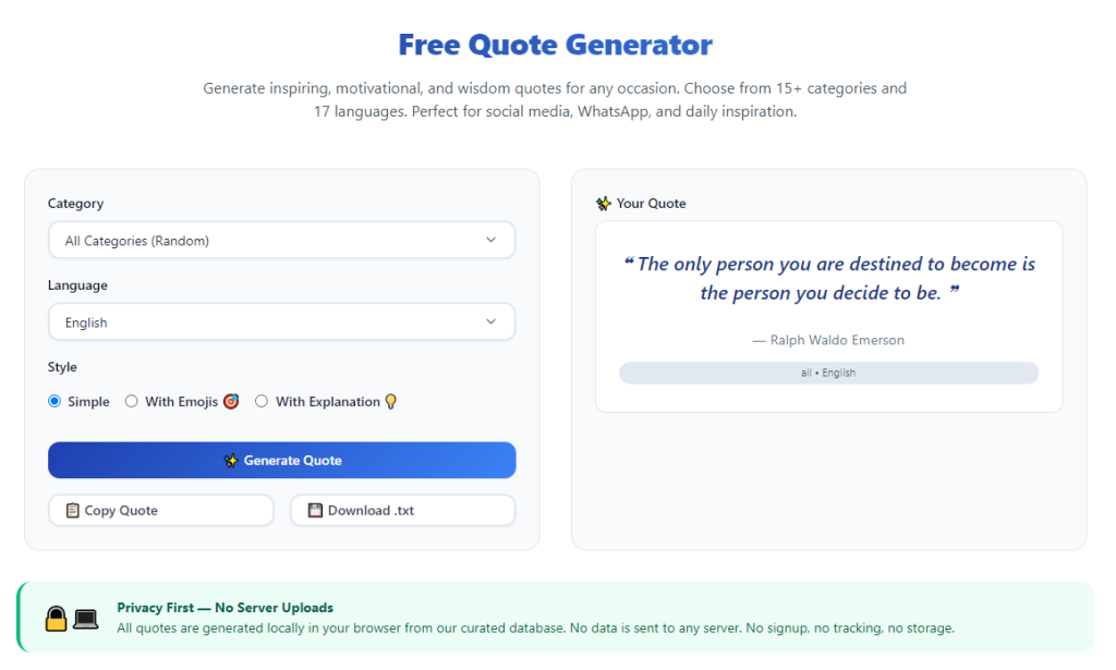 Best Quote Generator for Unique Daily Quotes: Ultimate Usage Guide 1 Best Quote Generator for Unique Daily Quotes