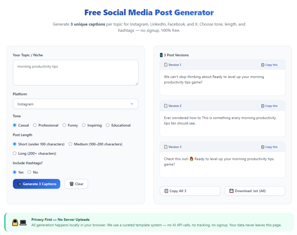 Best Social Media Post Generator for Instagram Facebook: Complete User Guide 1 Best Social Media Post Generator for Instagram Facebook