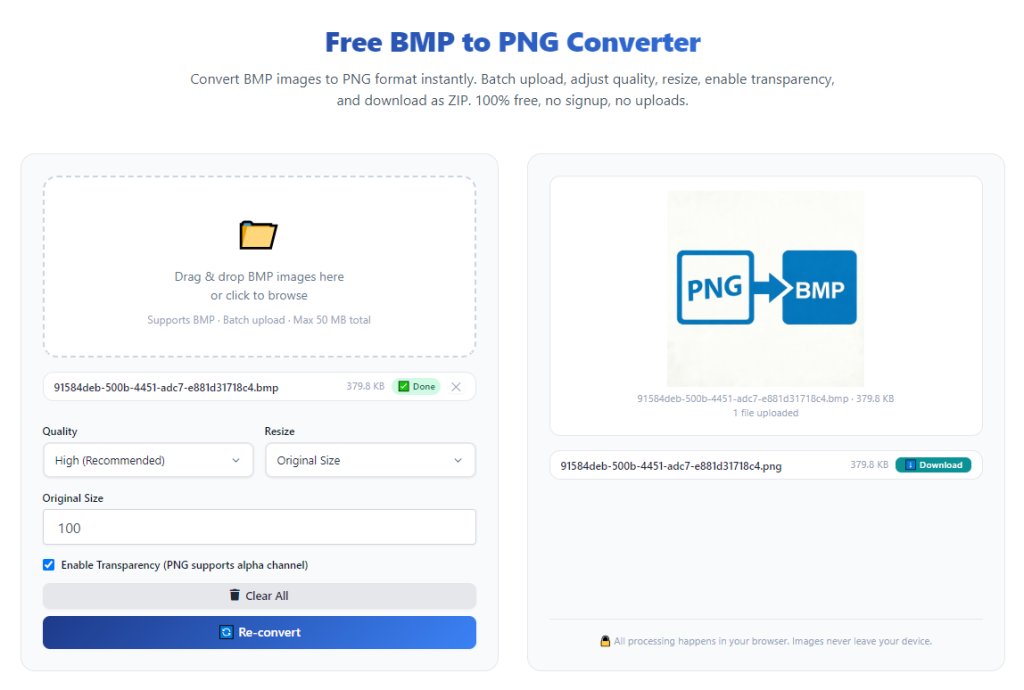 Best BMP to PNG converter for lossless image quality