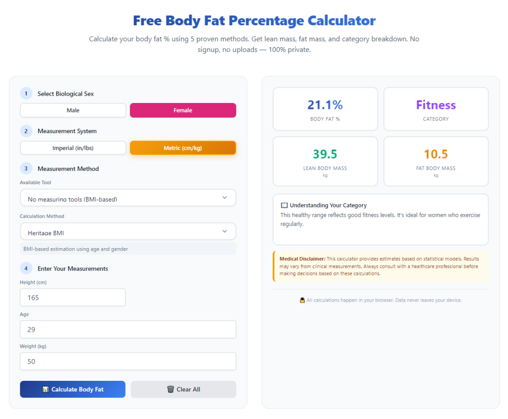 Best body fat percentage calculator for fitness tracking: Reliable Progress Guide 3 Best body fat percentage calculator for fitness tracking