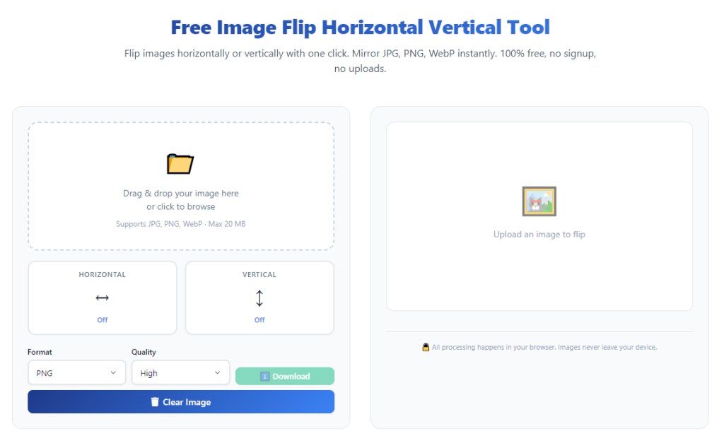 Best free tool to flip photos horizontal vertical lossless