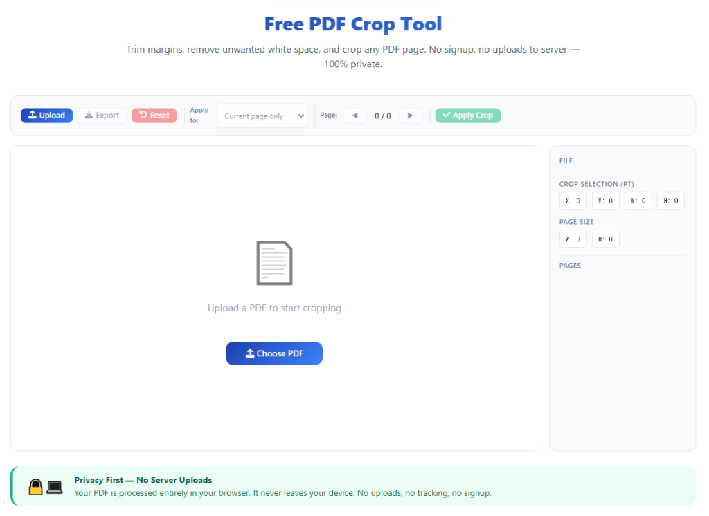 Best PDF Crop Tool for precise page trimming