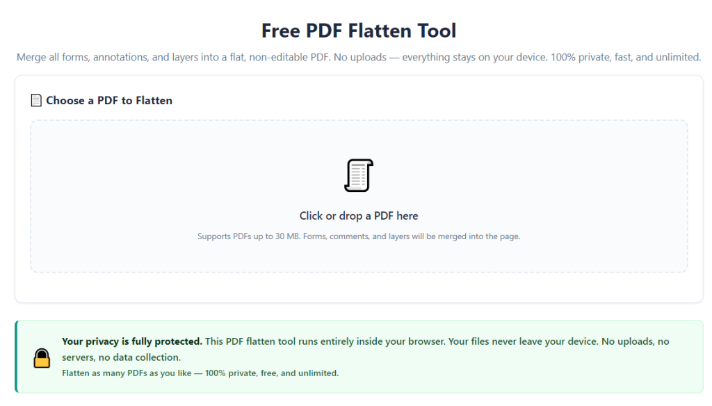 Best PDF Flatten Tool No Watermark Free
