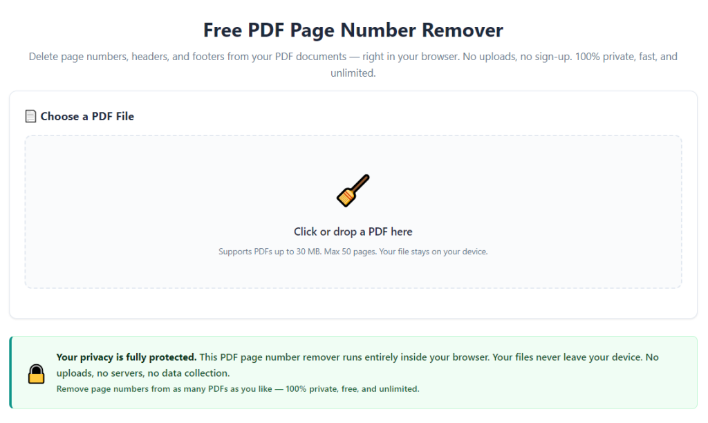 Best PDF Page Number Remover No Watermark Free